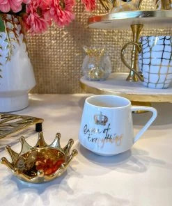 Inspire Me! Home Decor Queen Of Everything Mug Gold