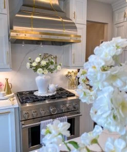 Inspire Me! Home Decor White Real-Touch Triple Bloom Stem