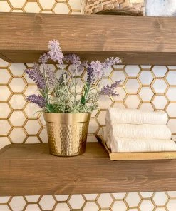 Inspire Me! Home Decor Gold Metal Hammered Pot