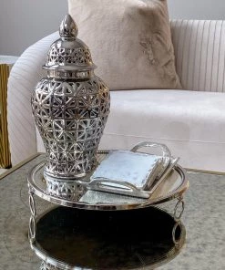 Inspire Me! Home Decor Marble Coasters W/ Silver Trim And Tray Set 11 Inspire Me! Home Decor Marble Coasters W/ Silver Trim And Tray Set