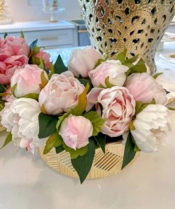 Inspire Me! Home Decor Real Touch Light Color Peony Bundles (3 Colors)