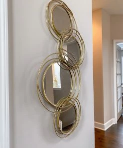 Inspire Me! Home Decor WALL ART & MIRRORS Spiral Circle Wall Mirror (2 Colors)