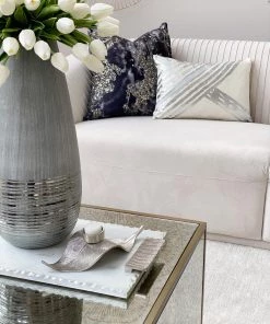 Inspire Me! Home Decor Silver Leaf Tea Light Holder