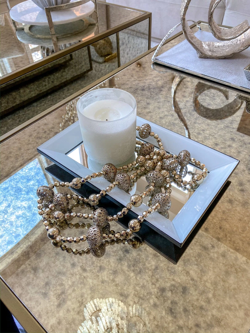 Inspire Me! Home Decor Bevelled Glass Mirror Tray 4 Inspire Me! Home Decor Bevelled Glass Mirror Tray