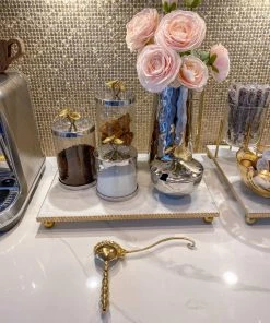 Inspire Me! Home Decor Gold Flower Petal Spoon Rest ( 2 Sizes )