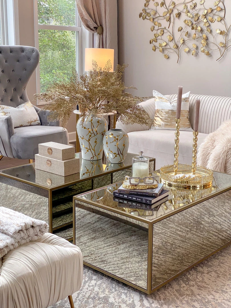 Inspire Me! Home Decor White Vase With Gold Floral Detail (2 Sizes) 4 Inspire Me! Home Decor White Vase With Gold Floral Detail (2 Sizes)