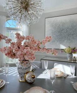 Inspire Me! Home Decor Pink Faux Orchid In Beveled Gold Pot