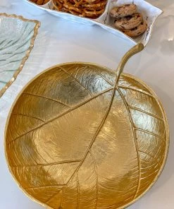 Inspire Me! Home Decor Golden Leaf Bowl
