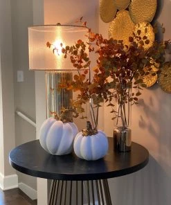 Inspire Me! Home Decor Glass Vase With Gold Rim And Base (2 Sizes) 7 Inspire Me! Home Decor Glass Vase With Gold Rim And Base (2 Sizes)