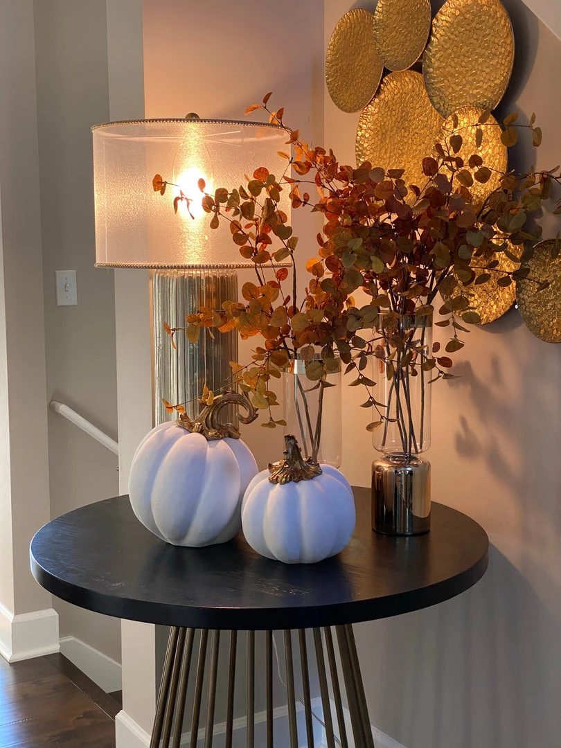 Inspire Me! Home Decor Glass Vase With Gold Rim And Base (2 Sizes) 5 Inspire Me! Home Decor Glass Vase With Gold Rim And Base (2 Sizes)