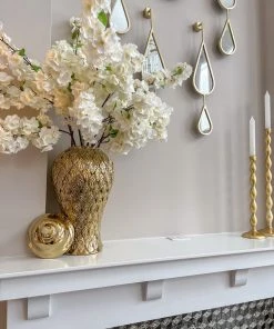 Inspire Me! Home Decor Gold Petal Textured Ginger Jars (3 Sizes)