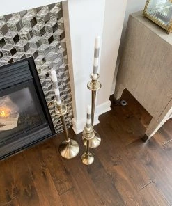 Inspire Me! Home Decor Silver Band Taper Candles (Set Of 6)