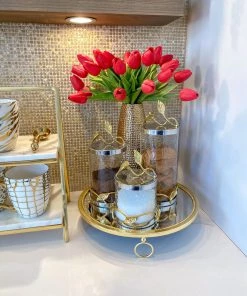 Inspire Me! Home Decor Real Touch Tulip Bouquet (8 Colors)