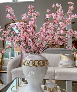 Inspire Me! Home Decor 36" Pink Cherry Blossom Spray Floral Stems