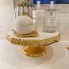 Inspire Me! Home Decor White Enameled Cake Stand With Metallic Edge (2 Colors) KITCHEN 2 Inspire Me! Home Decor White Enameled Cake Stand With Metallic Edge (2 Colors) KITCHEN