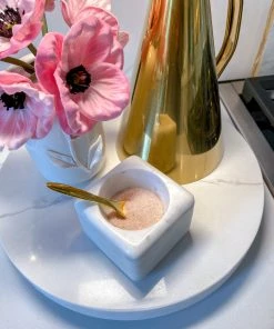 Inspire Me! Home Decor Marble Spice Bowl W/ Gold Spoon