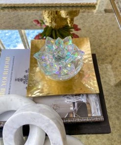 Inspire Me! Home Decor Crystal Lotus Top Candle (2 Colors) 21 Inspire Me! Home Decor Crystal Lotus Top Candle (2 Colors)
