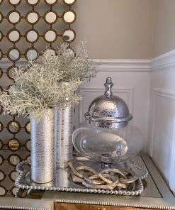 Inspire Me! Home Decor Jars Oversized Silver Hammered Lid Apothecary Jar
