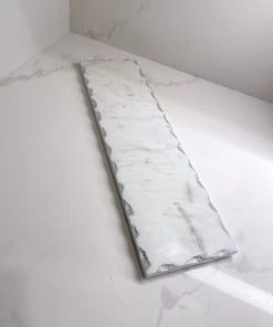 Inspire Me! Home Decor Marble Metallic Edged Rectangle Tray (2 Colors)