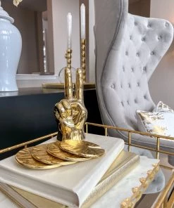 Inspire Me! Home Decor Gold Peace Sign Decorative