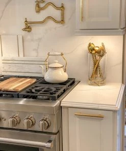 Inspire Me! Home Decor Glass Vase With Gold Base