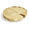 Inspire Me! Home Decor Golden Lily Leaf Coasters, Set Of 4