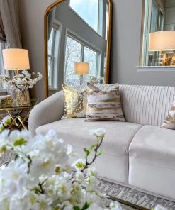 Cloud9d PILLOWS, RUGS, & THROWS Elise Ivory Gold Pillow - 20