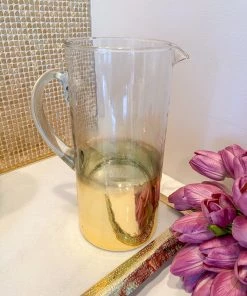 Inspire Me! Home Decor Glass And Gold Ombre Pitcher