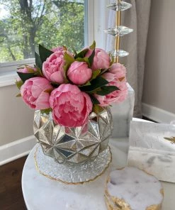Inspire Me! Home Decor Real Touch Pink Tone Peony Bundle (3 Colors)