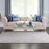 Nourison Joli Area Rug - Grey/White (3 Sizes) PILLOWS, RUGS, & THROWS