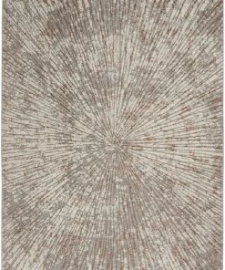 Nourison Metallic Abstract Area Rug Style 1 - Grey/Mocha (4 Sizes)